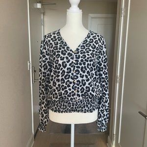 Michael Kors Cheetah Print Sleeve Top